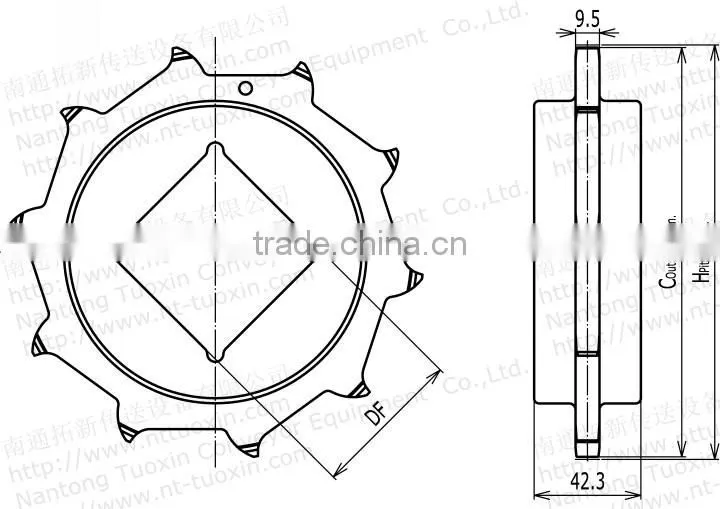 Plastic Sprocket for RTB Modular Conveyor Belt