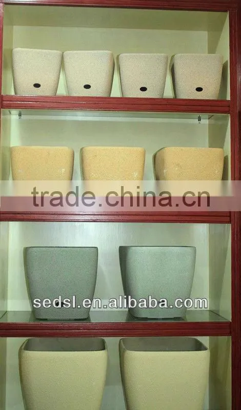 beautiful square plastic frosted flower nursery flower pot