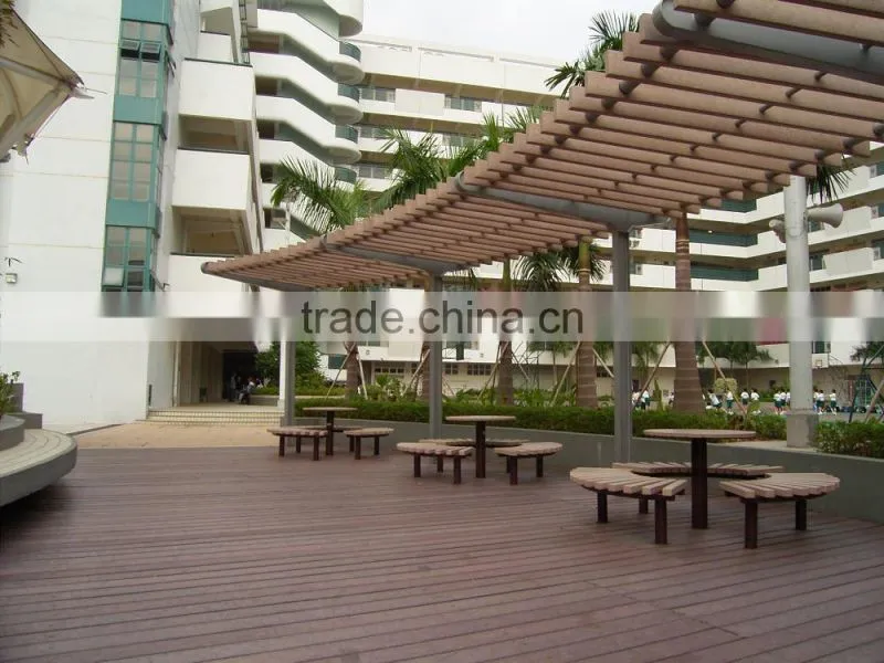 Outdoor long life garden wpc pergola waterproof wood plastic composite pergola wpc