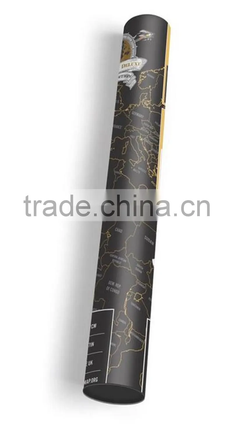 CT-750 Small black mini Map Black Luxury Creative Gifts World Edition map