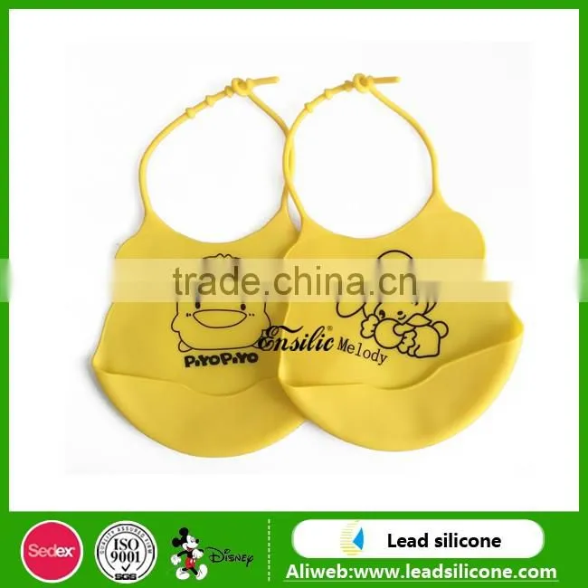 Food Grade Waterproof Washable Silicone Baby Bib