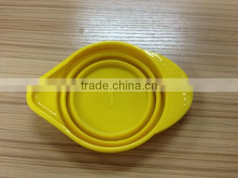 1L,1/2L,1/3L,1/4L Volume Silicone Measuring Cup