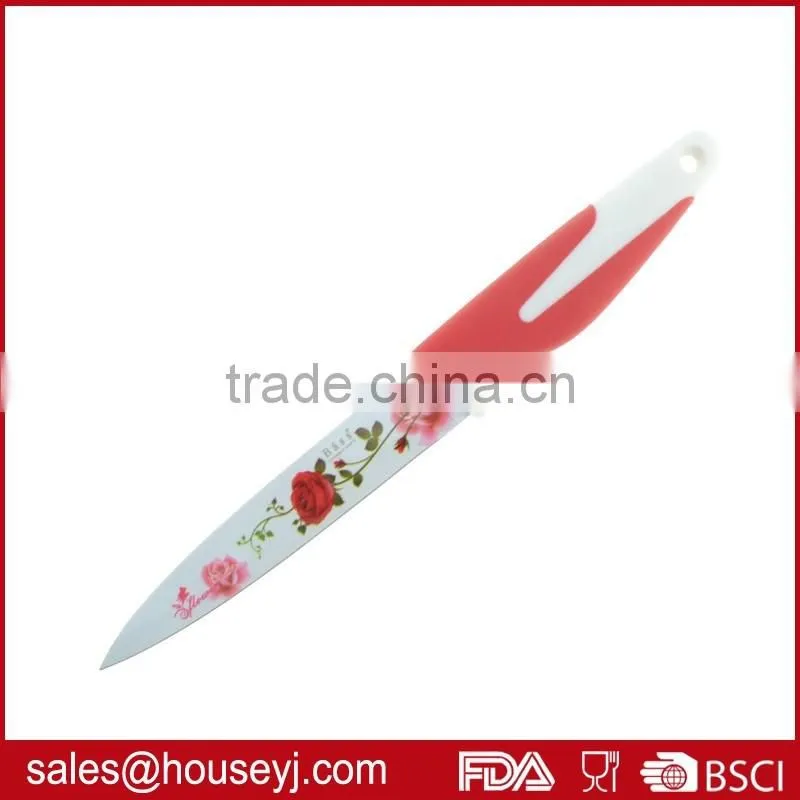 3pcs non stick color kitchen knife+ceramic peeler with EVA box
