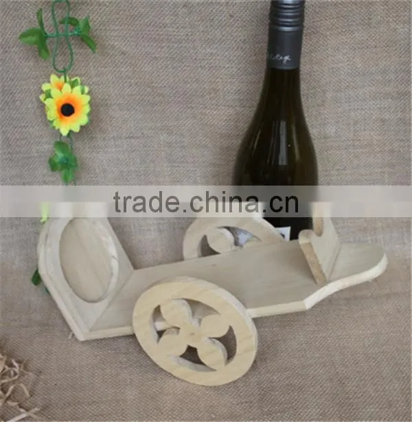 Heart craved natural wooden water bottle storage rack wholesale