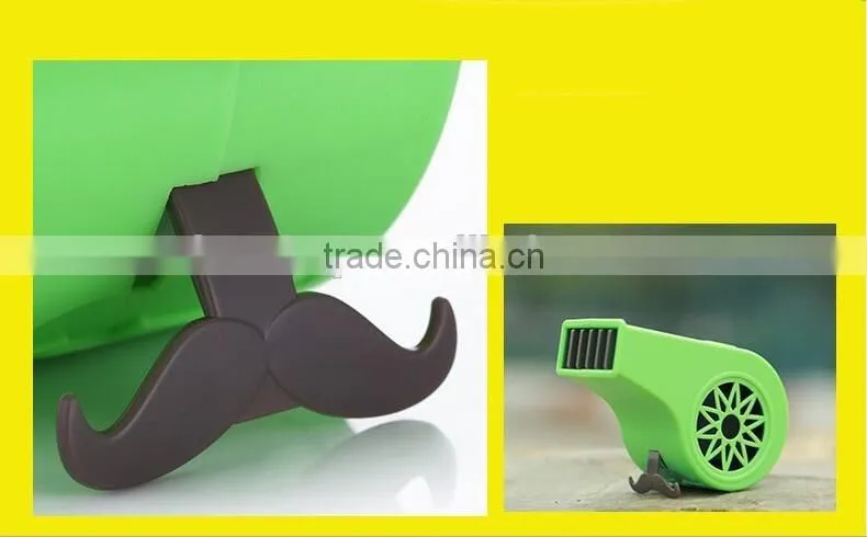 Creative mini fan summer hand-held whistle Cool fan new ultra-thin portable two tranches variable speed fan