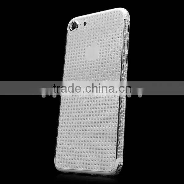 Luxury 24k gold plated back housing, full diamond gold housing for iPhone 7
