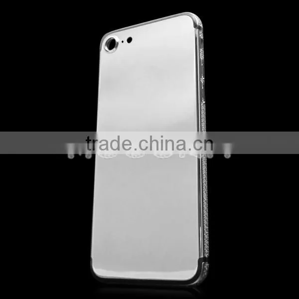 Gold plated back housing, diamond back cover for iPhone 7 gold housing
