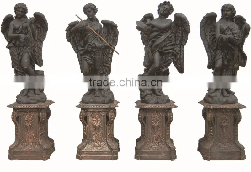 Anitique garden cast iron little girl statue