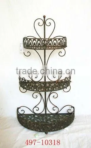 metal hanging wall plant rack