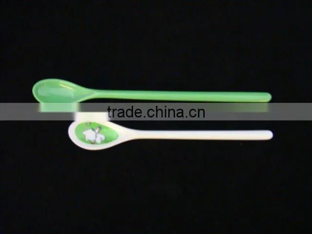 white melamine soup spoon