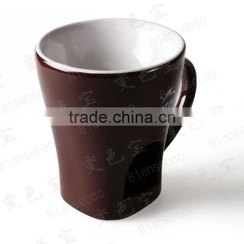 New Glazed Ceramic Mini Chocolate Fondue Set With Forks