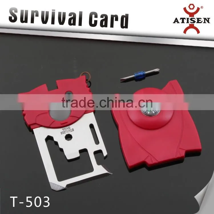 Army Multi Tool Survival Card with Compass