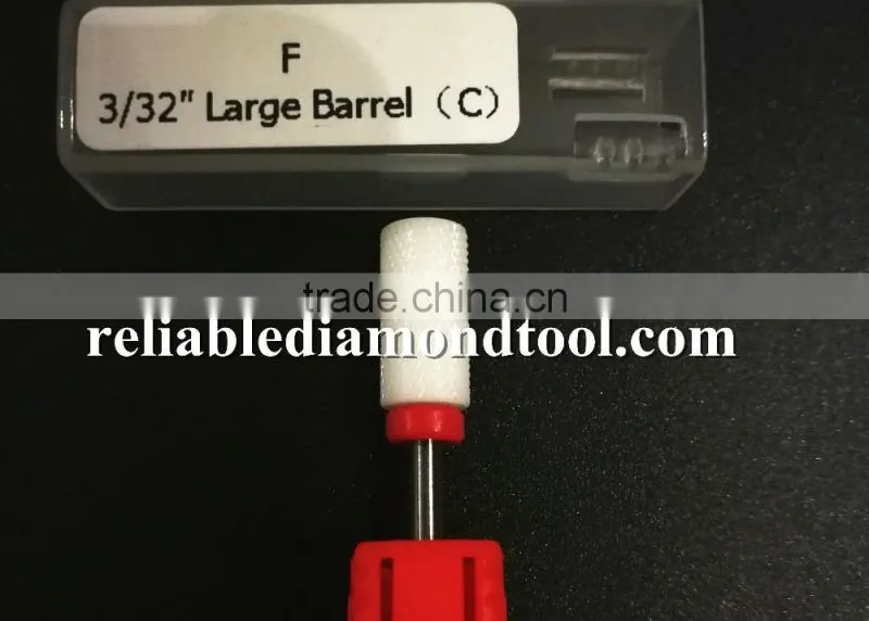 Type Fine shank diameter 2.35mm Ceramic Burr For Nail 1 Piece Huaxing large barrel