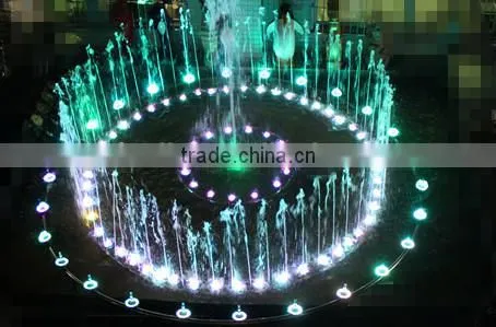 LED music dancing stainless steel round-shaped water fountain