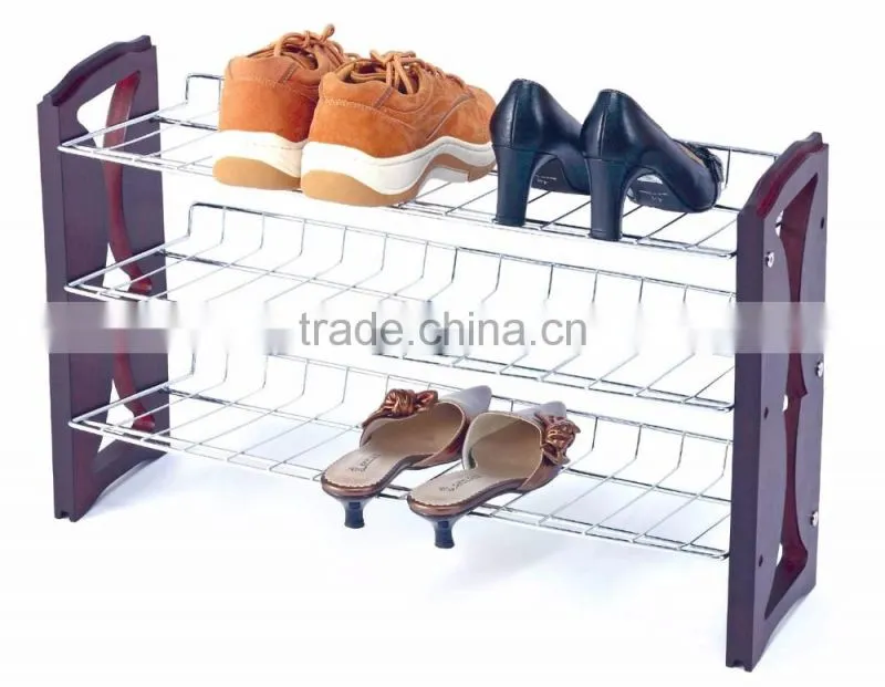 Home furniture shoe storage rack, 2 tier metal shoe shelves