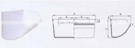 High Quality Deep Bottom Plastic Elevator Bucket