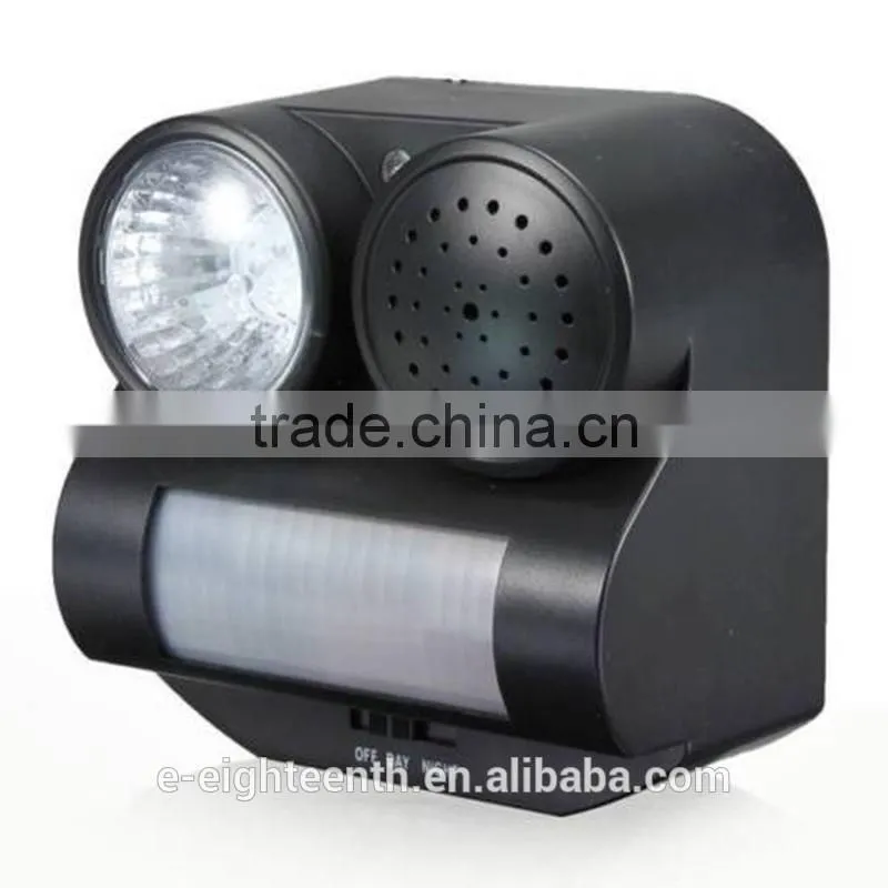 New PIR Sensor Birds Repeller Sound Gunshot Flashlight 80 Square Meters for Birds Repelling Pest control Garden Supplies