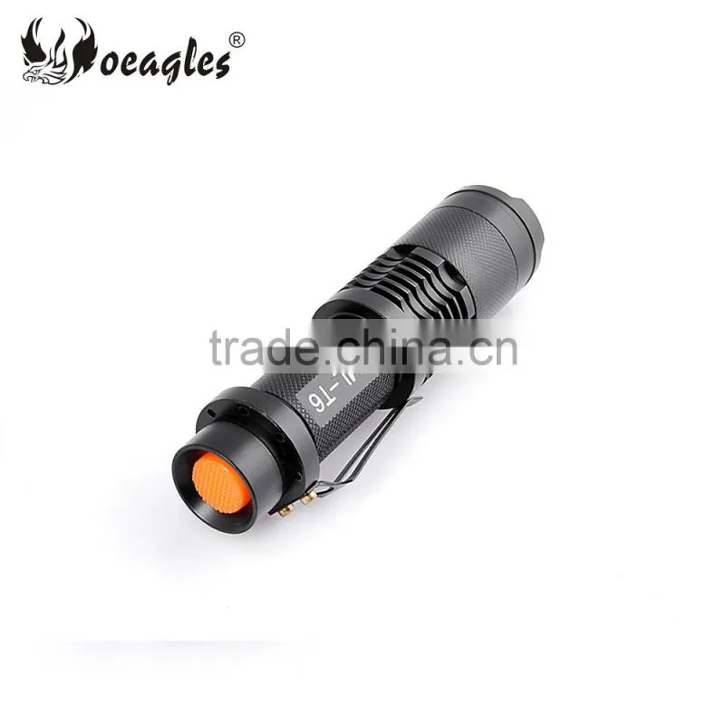 Oeagles White Light T6 Zoomable Mini LED Flashlight torch kit