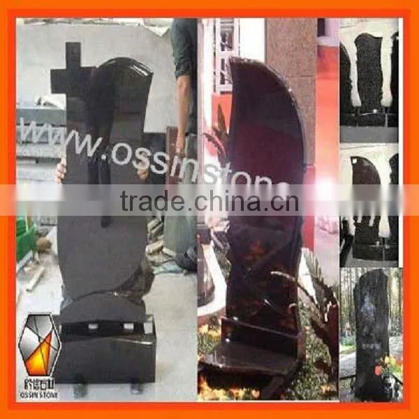 Black Granite Cross Monument