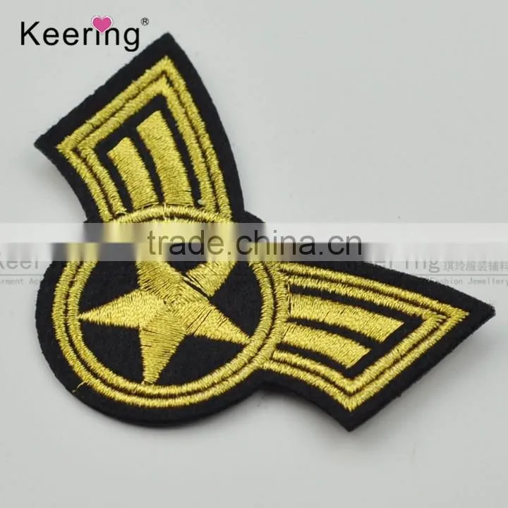 Military style small epaulet embroidery patches for clothing WEFA-005