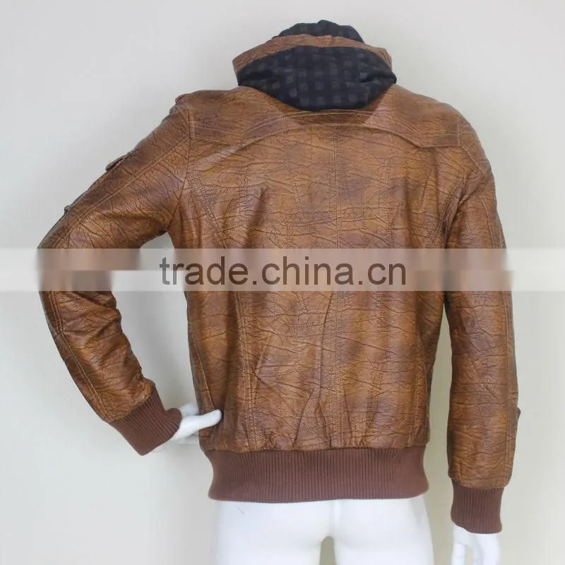 Mens Fashion PU Leather Jackets 2017