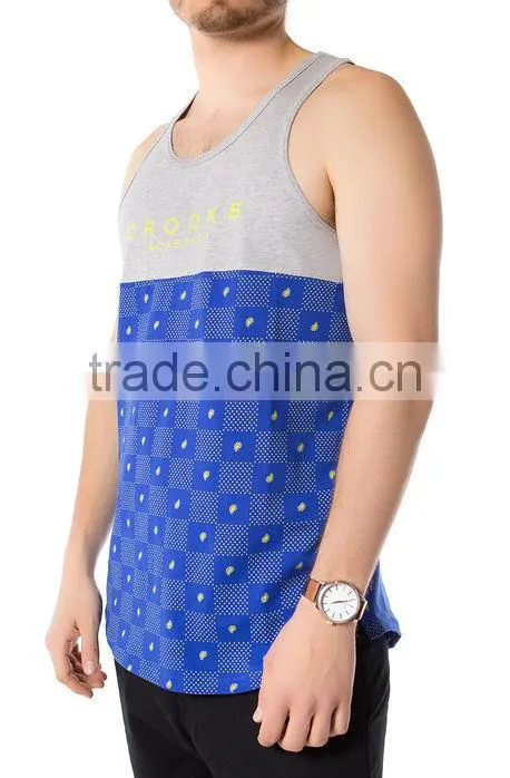 100 cotton mens gym bodybuilding custom stringer tank top