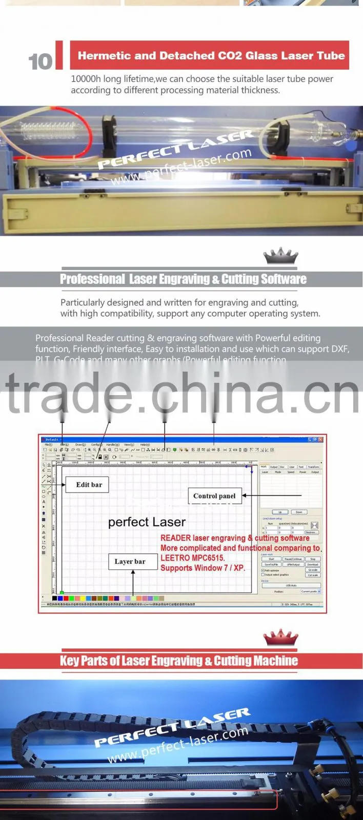 20 years factory non metal co2 laser engraving cutting machine