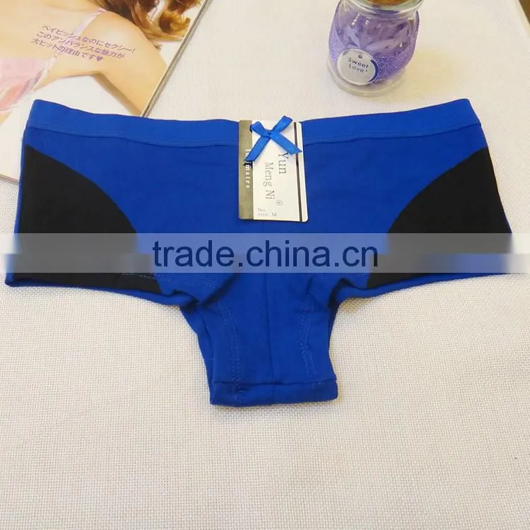 Color block with applique wholesale hot teen gilrs panties stock active women boxer underwear