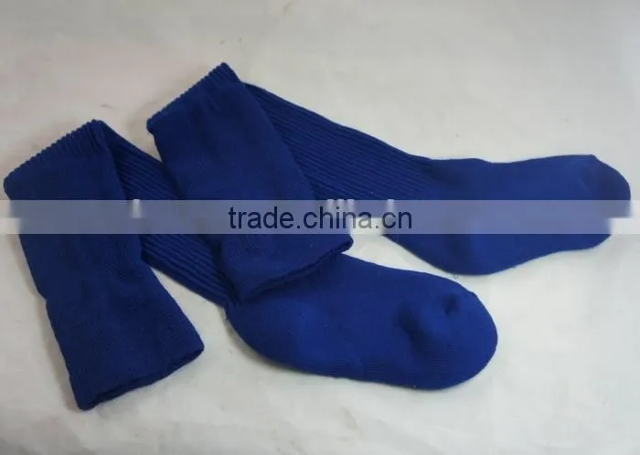 solid knee high football socks with nylon soccer socks