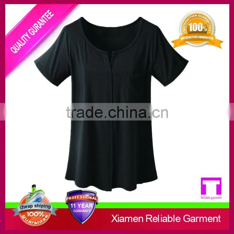 Plain short sleeve safety fancy ladies t shirt