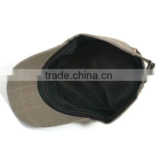 Fashion Black 100% Cotton Custom Cheap Military Cap