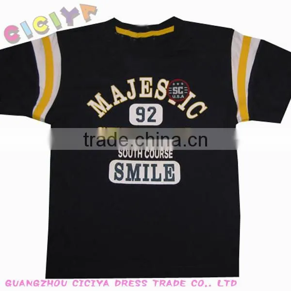 New organic design summer customized boys printing cotton tshirt