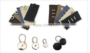Different sizes custom packing cheap metal button collar extenders with pit on surface for quick fitting