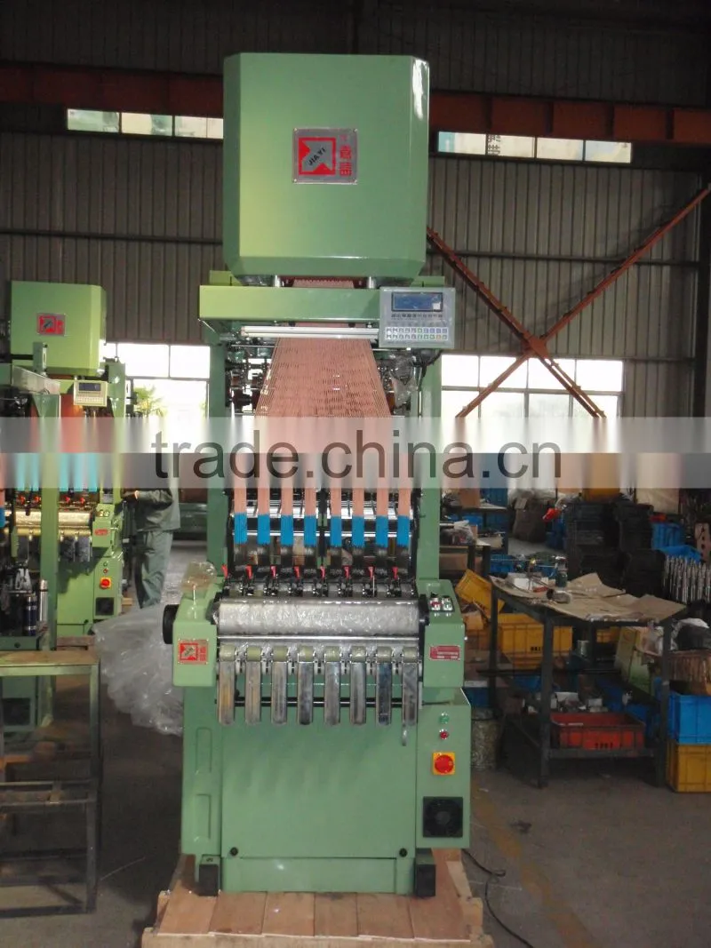auto shuttleless narrow width ribbon /belt computerized jacquard weaving needle loom