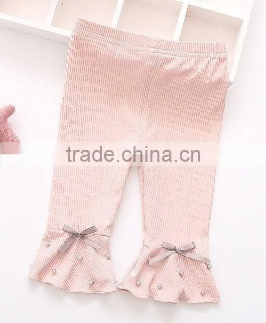 wholesale baby girl pink crochet lace top with cotton ruffle pant