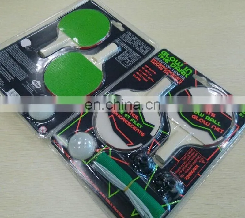 Glow in the dark Indoor Mini Desktop table tennis racket
