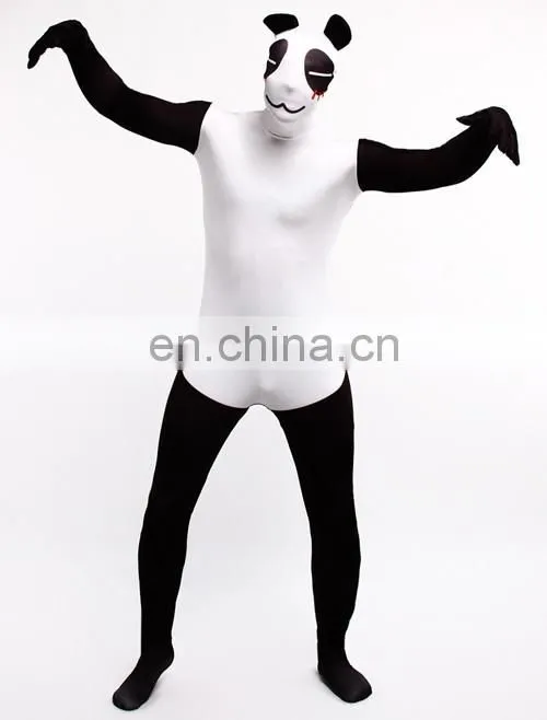 Black & White Chinese Panda Spandex Lycra Zentai Suits Animal Cosplay Costume