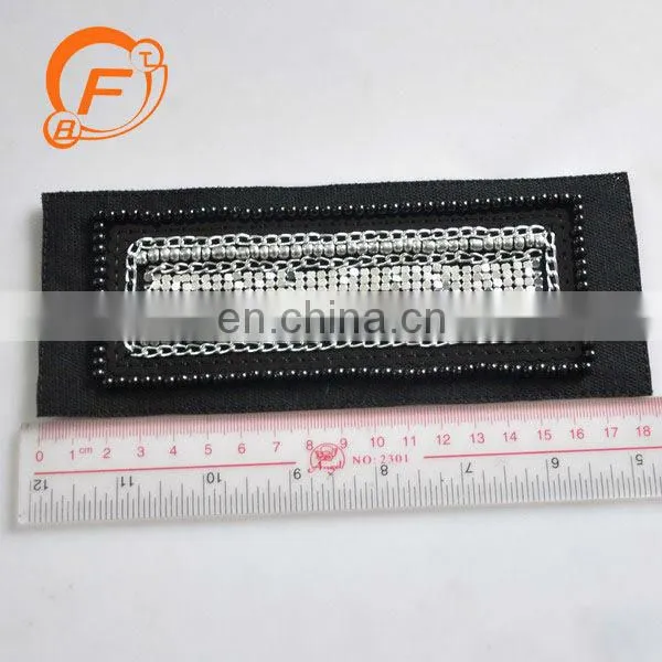 nice design garment handmade shiny beads patch
