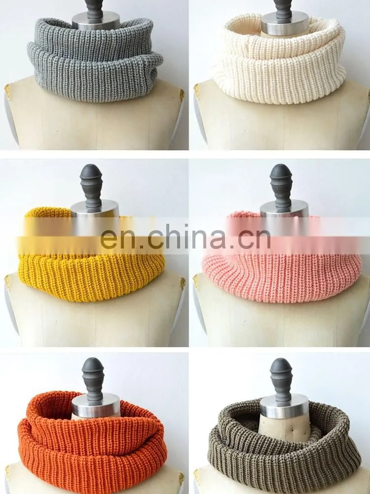 2018 wholesale hot selling fashion warm infinity loop knitted scarf