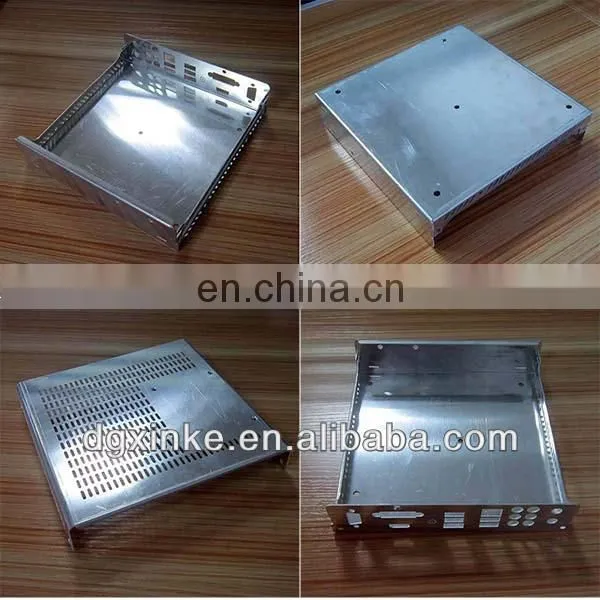 High quality Sheet metal stamping electronic amplifier part zinc plated custom metal chassis waterproof enclosure