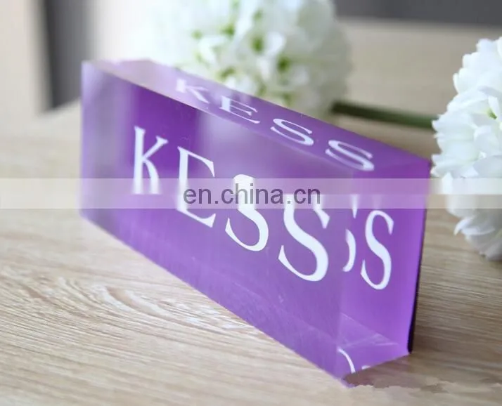 Acrylic Paperweight Acrylic Logo Block Acrylic Paper Weight retail display Sign Block