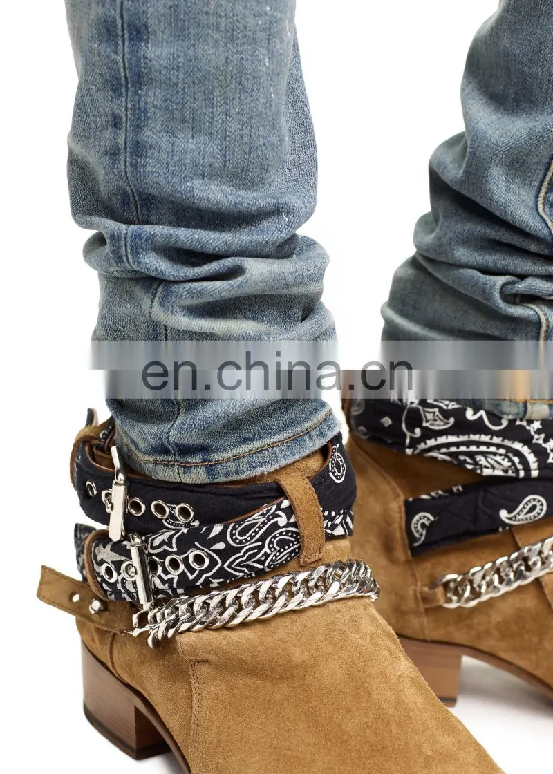 DiZNEW Wholesale Damaged Snake Denim Jeans For Pakistan Mens