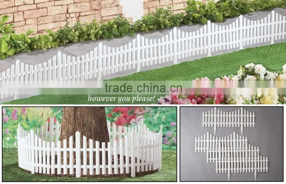 Plastic Flexible Resin Picket Fence Garden Border