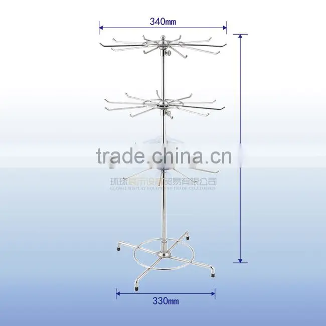 Elegant countertop jewelry display rack with 3 tiers