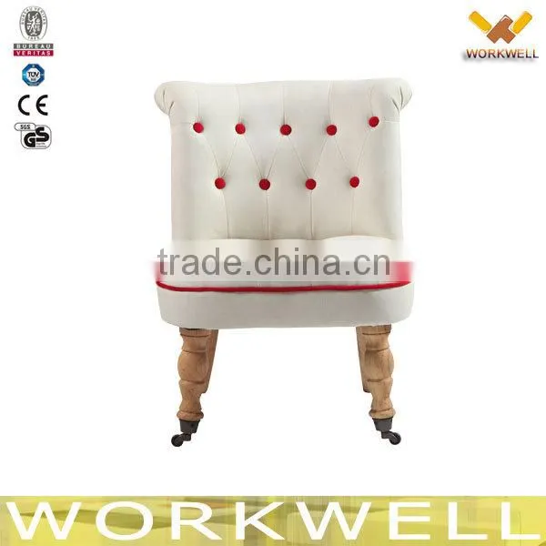 WorkWell hot sale soft long cotton living room chair Kw-D4218