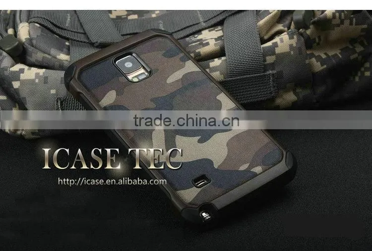 2015 New Arrival Camouflage Case for Samsung Galaxy Note 4, for Samsung Note 4 Back Cover, for Galaxy Note 4 Real Leather Case