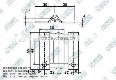 01216 Trailer hinge for gate