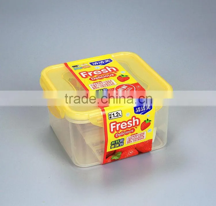 Square Plastic Airtight Food Container food freshness preservation box