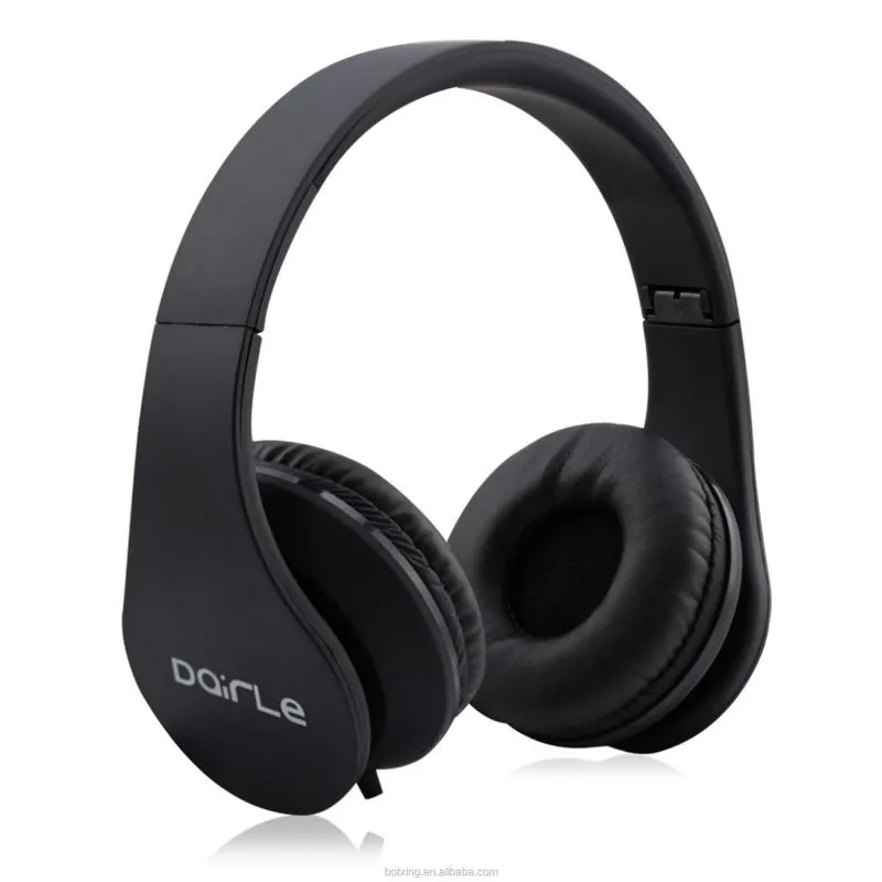 Promotional high quality mega bass 40mm speaker headphone with retractable cable