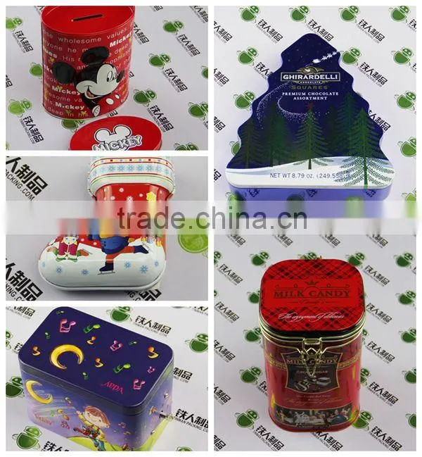Rectangle metal gift tin case